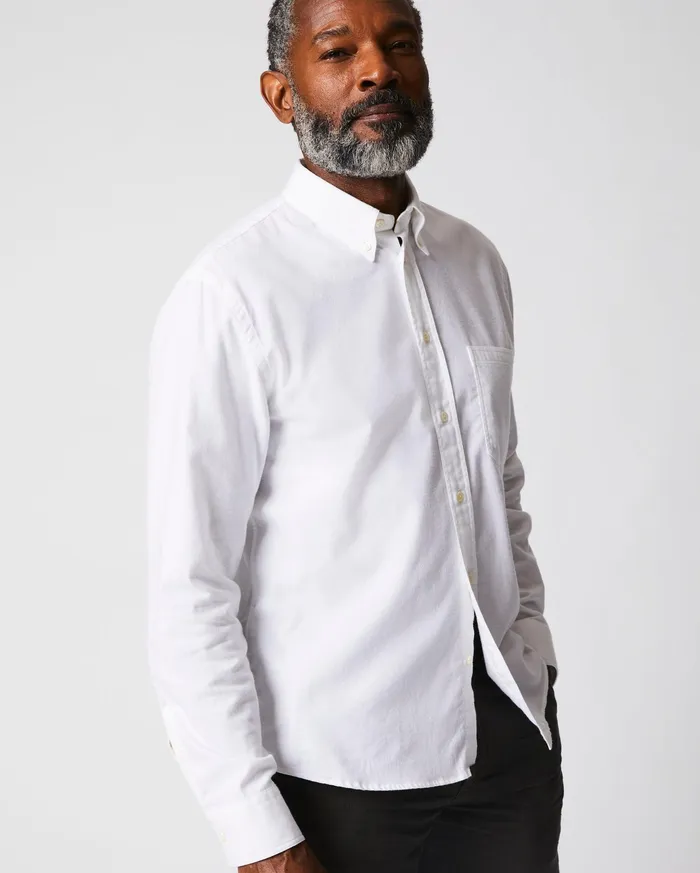 Men Shirting Billy Reid Tuscumbia Classic Shirt White