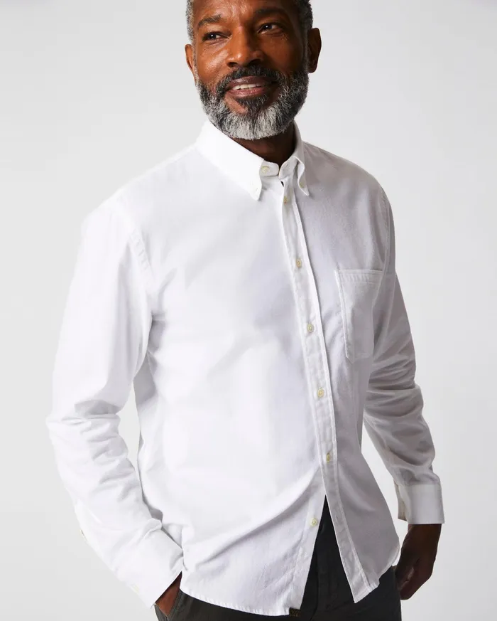 Men Shirting Billy Reid Tuscumbia Classic Shirt White
