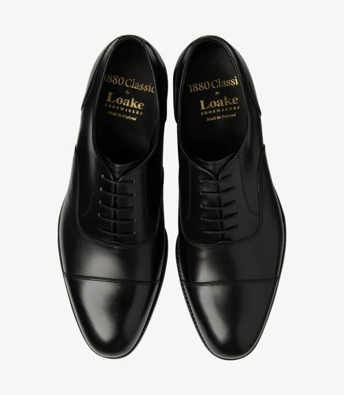Men Stonegate Carbon Black Loake Plain Ties