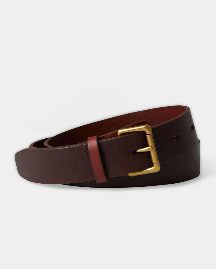 Men Suiting Billy Reid Uniform Leather Belt Cognac
