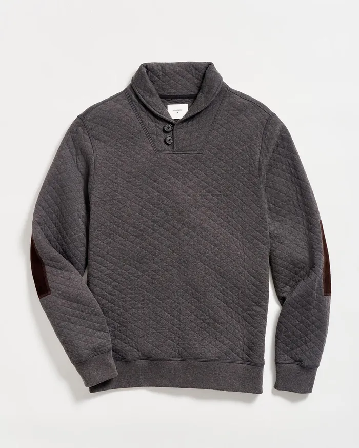 Men Sweaters and Sweatshirts Billy Reid Diamond Quilt Shawl Black