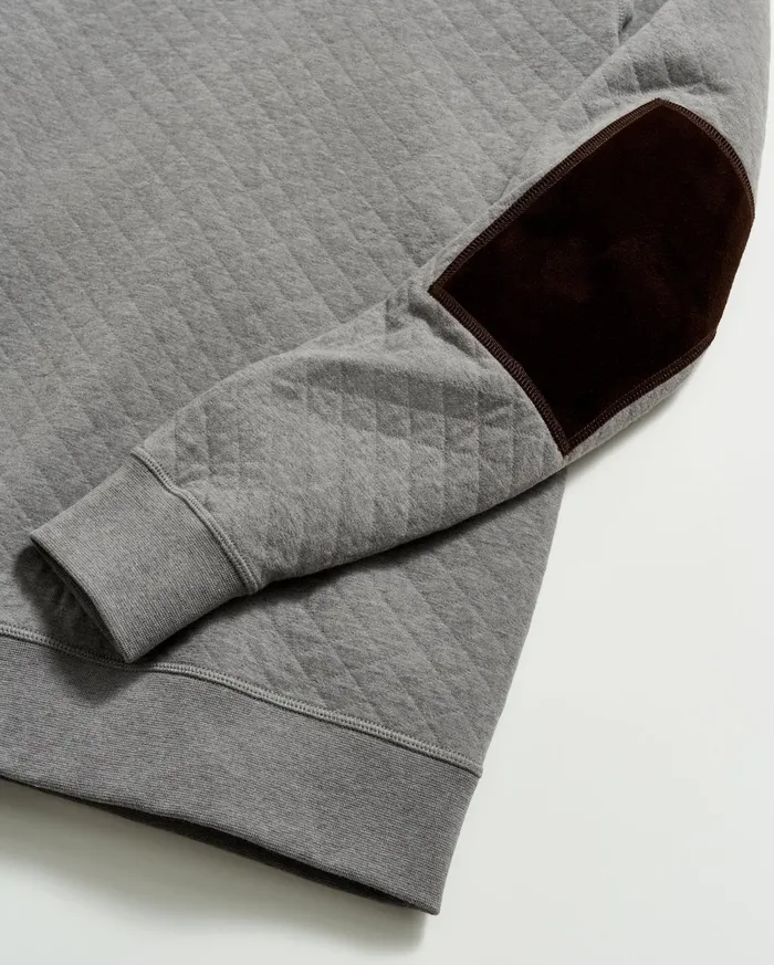 Men Sweaters and Sweatshirts Billy Reid Diamond Quilt Shawl Medium Grey