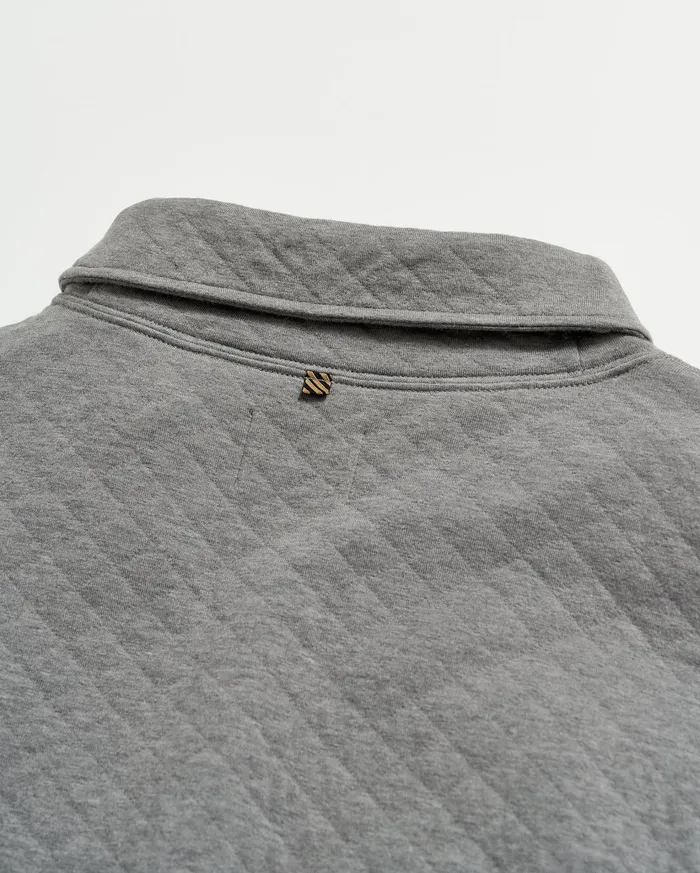 Men Sweaters and Sweatshirts Billy Reid Diamond Quilt Shawl Medium Grey