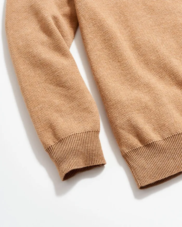 Men Sweaters and Sweatshirts Billy Reid Double Knit Hoodie Sweater Camel