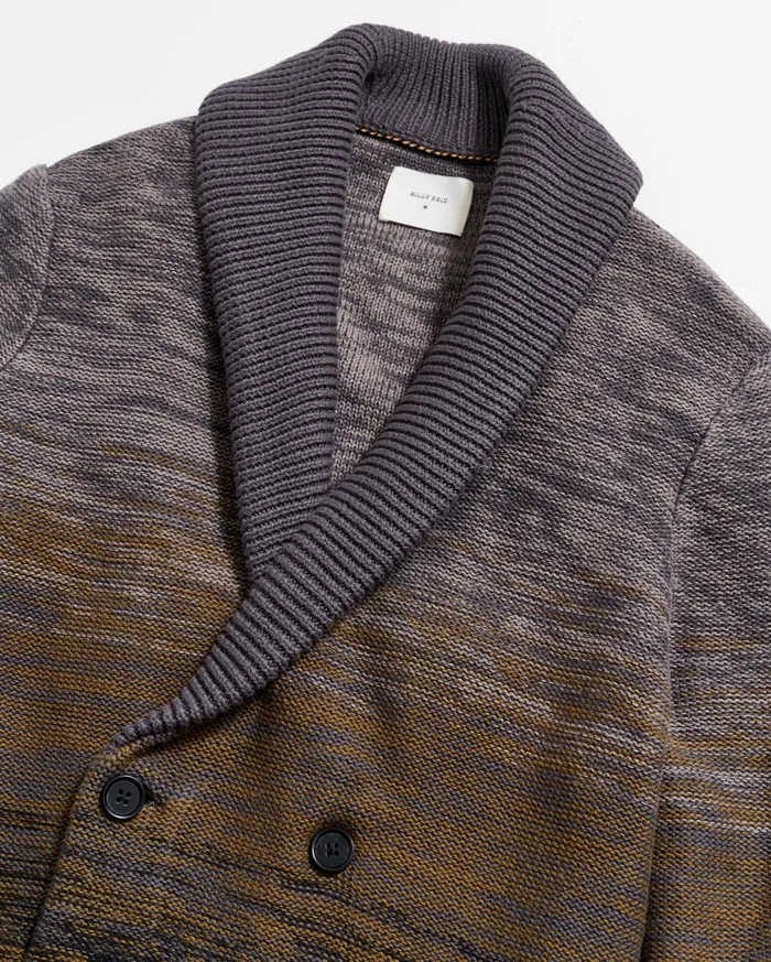Men Sweaters and Sweatshirts Billy Reid Gradient Stripe Cardigan Olivecharcoal