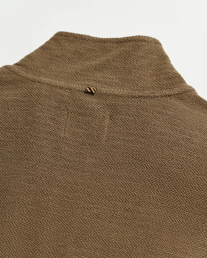 Men Sweaters and Sweatshirts Billy Reid Herringbone Half Zip Moss Green