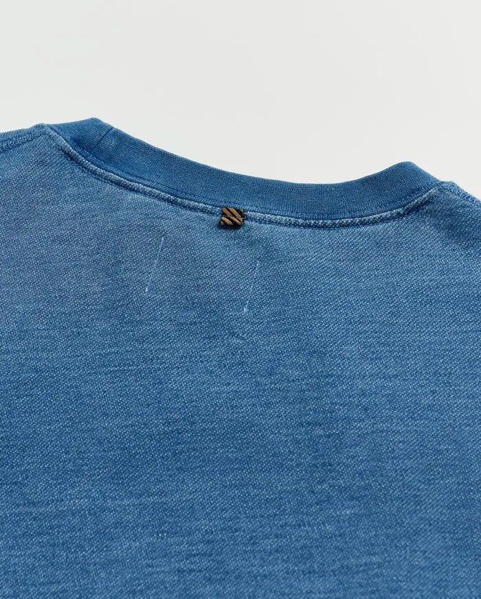 Men Sweaters and Sweatshirts Billy Reid Indigo Terry Sweatshirt Denim