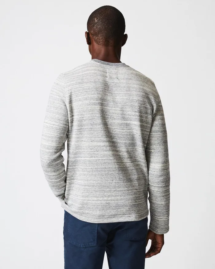 Men Sweaters and Sweatshirts Billy Reid Terry Knit Crew Light Grey