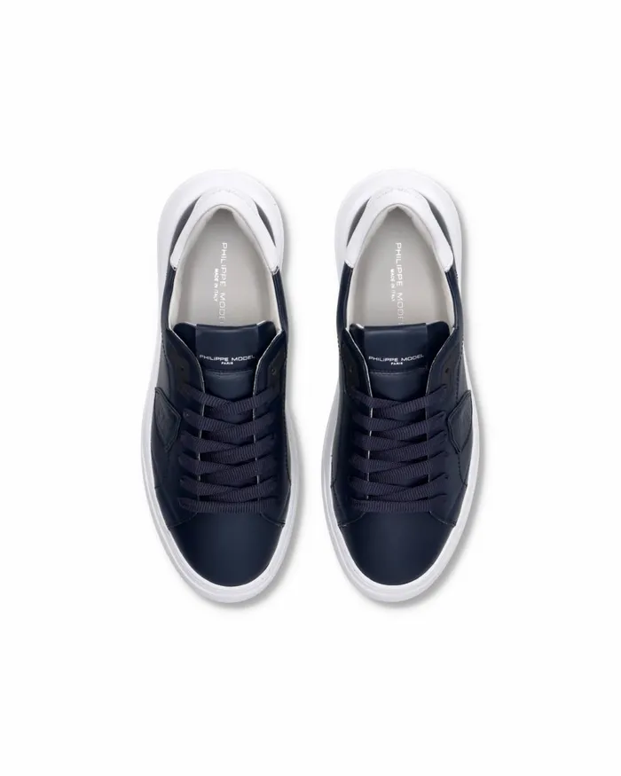 Men Temple Sneakers Blue Shoes Man Paris Philippe Model Paris Casual