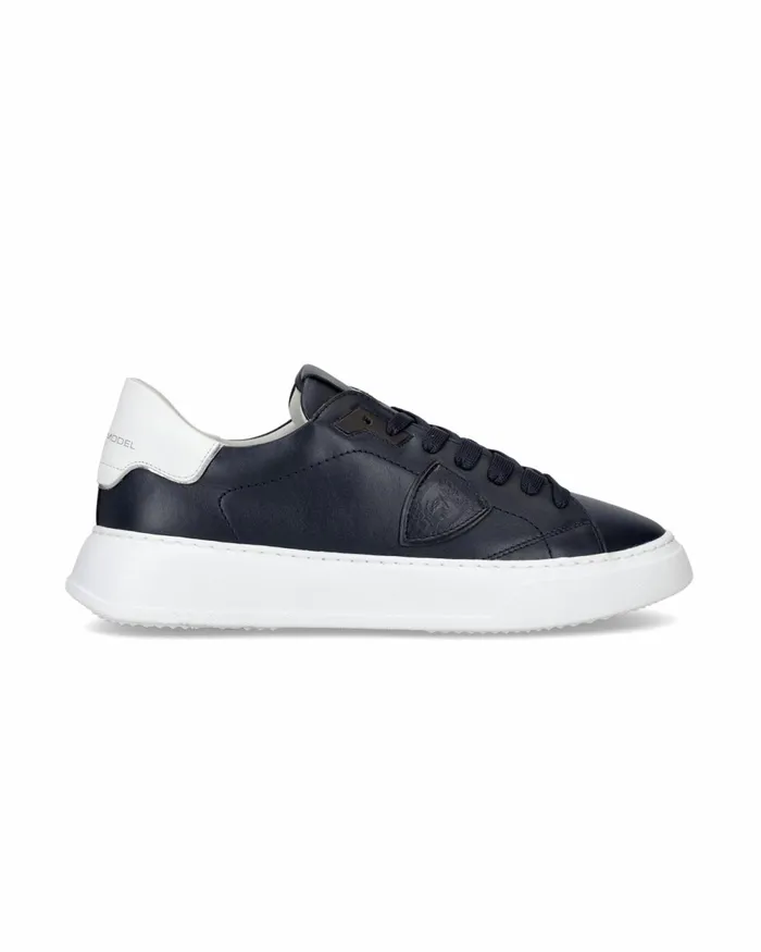 Men Temple Sneakers Blue Shoes Man Paris Philippe Model Paris Casual