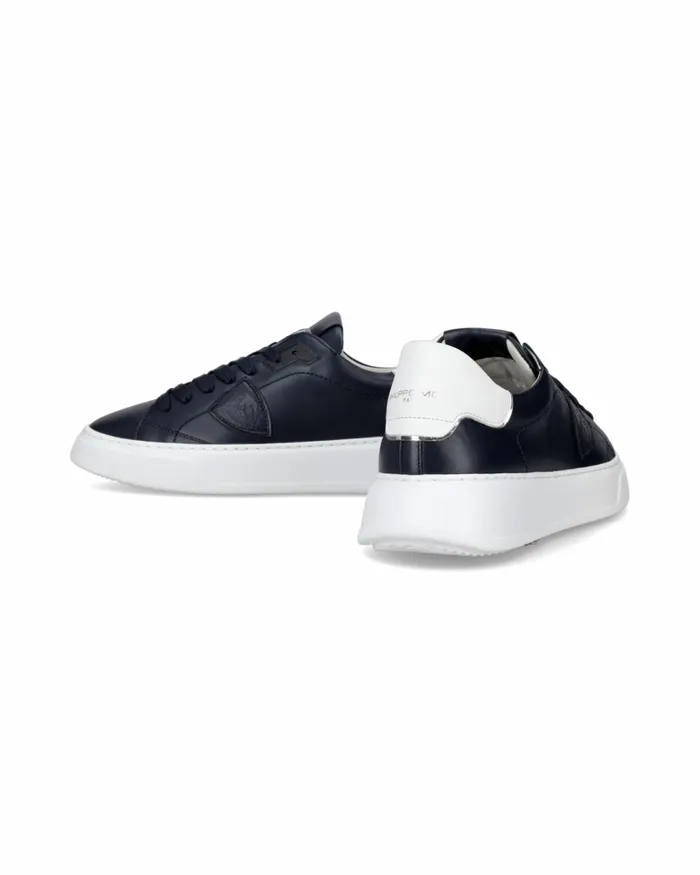 Men Temple Sneakers Blue Shoes Man Paris Philippe Model Paris Casual