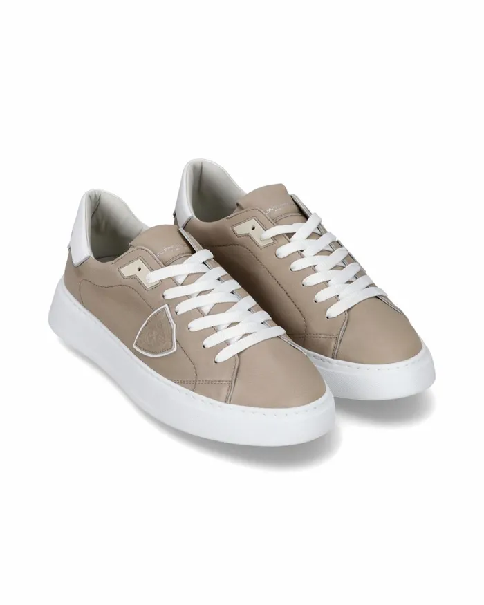 Men Temple Sneakers Gray Shoes Paris Philippe Model Paris Low