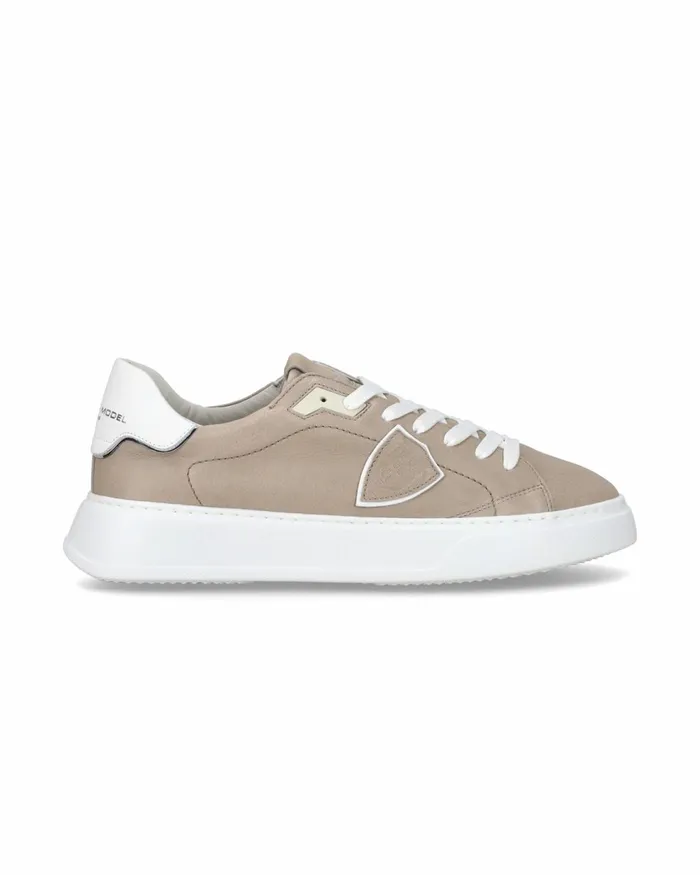 Men Temple Sneakers Gray Shoes Paris Philippe Model Paris Low