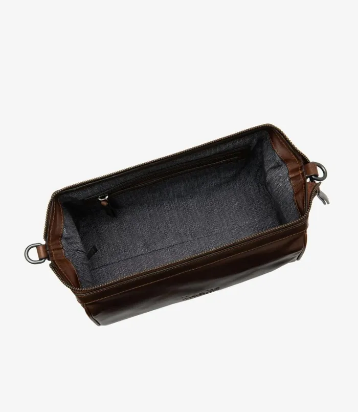 Men Thames Wash Bag Brown Loake Overnight and Wash Bags
