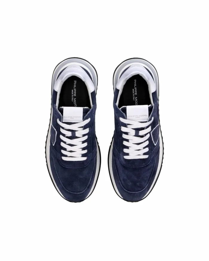 Men Tropez 21 Sneakers Blue Shoes Man Paris Philippe Model Paris Casual