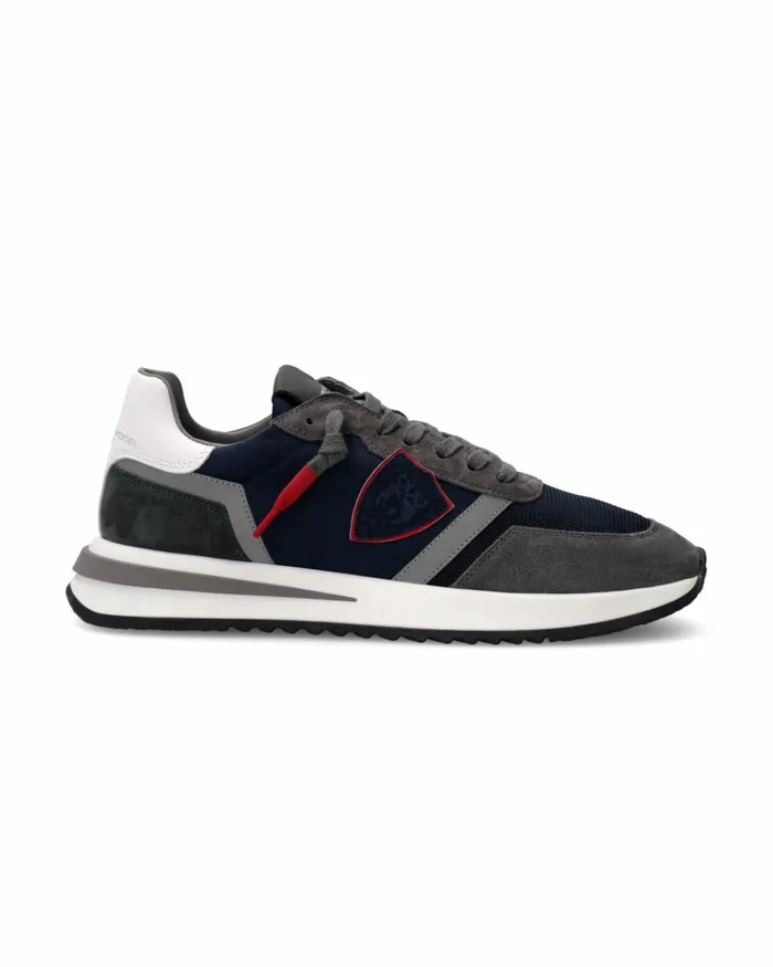 Men Tropez 21 Sneakers GrayBlue Shoes Philippe Model Paris Running