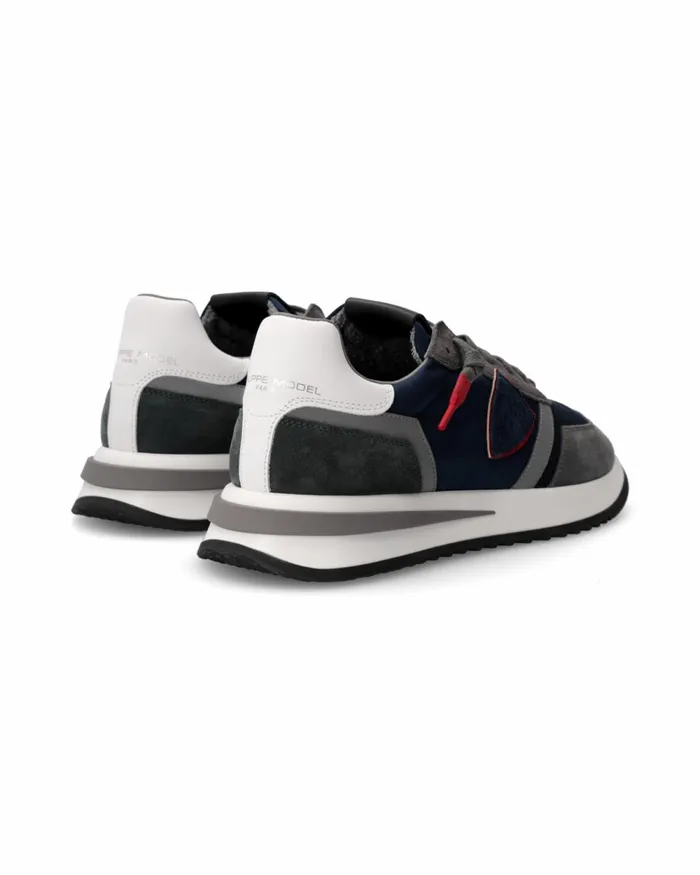 Men Tropez 21 Sneakers GrayBlue Shoes Philippe Model Paris Running