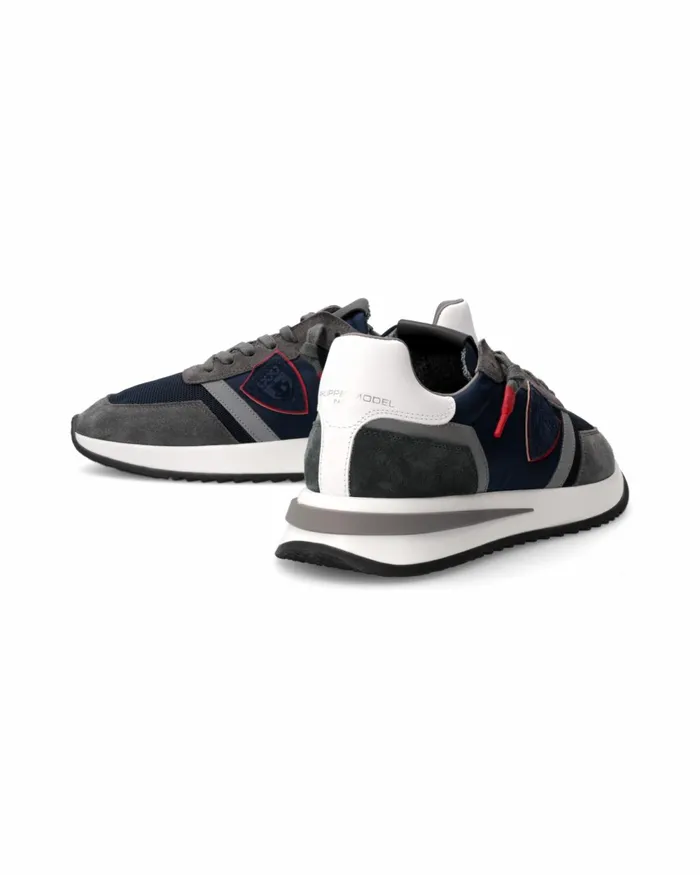 Men Tropez 21 Sneakers GrayBlue Shoes Philippe Model Paris Running
