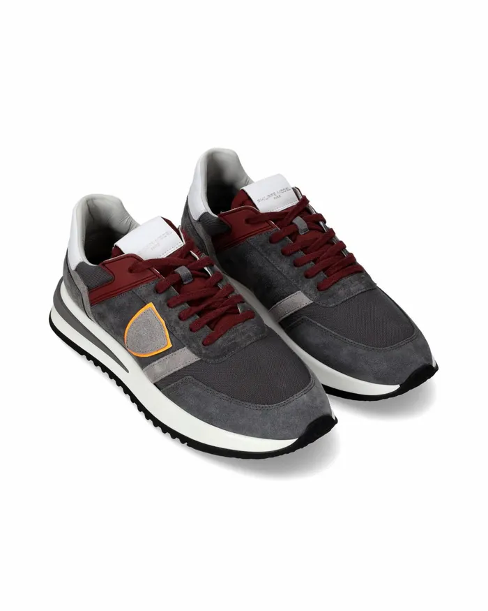 Men Tropez 21 Sneakers Gray Shoes For Man Paris Philippe Model Paris Casual