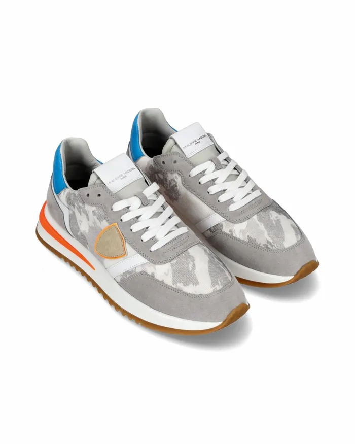 Men Tropez 21 Sneakers Gray Shoes Philippe Model Paris Casual
