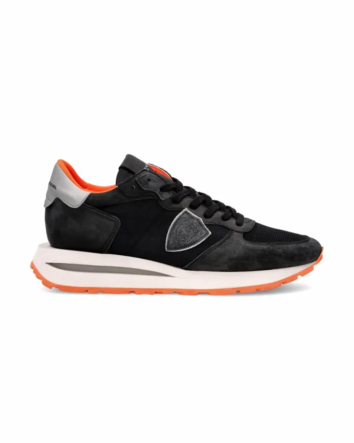 Men Tropez Haute Sneakers BlackOrange Shoes Philippe Model Paris Casual