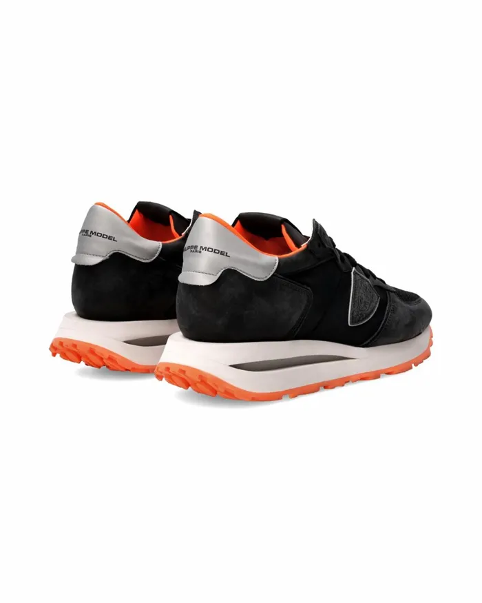 Men Tropez Haute Sneakers BlackOrange Shoes Philippe Model Paris Casual
