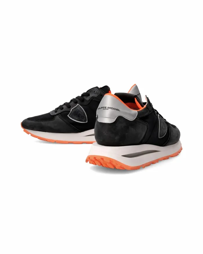 Men Tropez Haute Sneakers BlackOrange Shoes Philippe Model Paris Casual
