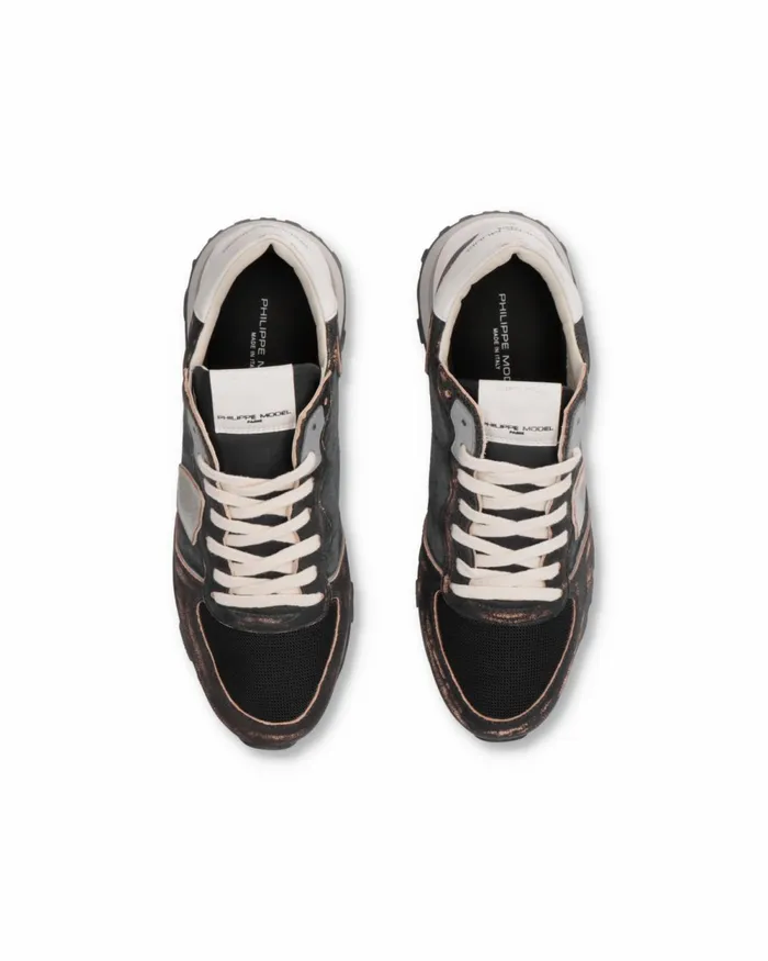 Men Tropez Haute Sneakers Black Shoes Philippe Model Paris Running