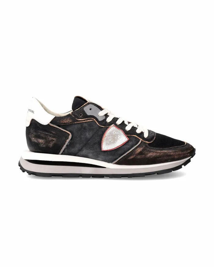 Men Tropez Haute Sneakers Black Shoes Philippe Model Paris Running