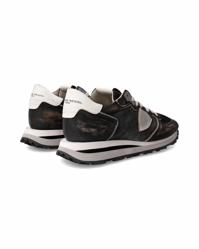 Men Tropez Haute Sneakers Black Shoes Philippe Model Paris Running