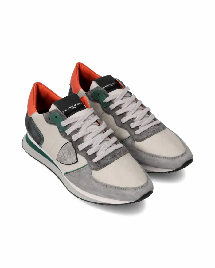 Men Trpx Sneakers Gray Shoes Philippe Model Paris Low