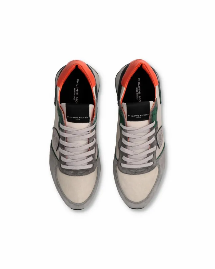 Men Trpx Sneakers Gray Shoes Philippe Model Paris Low