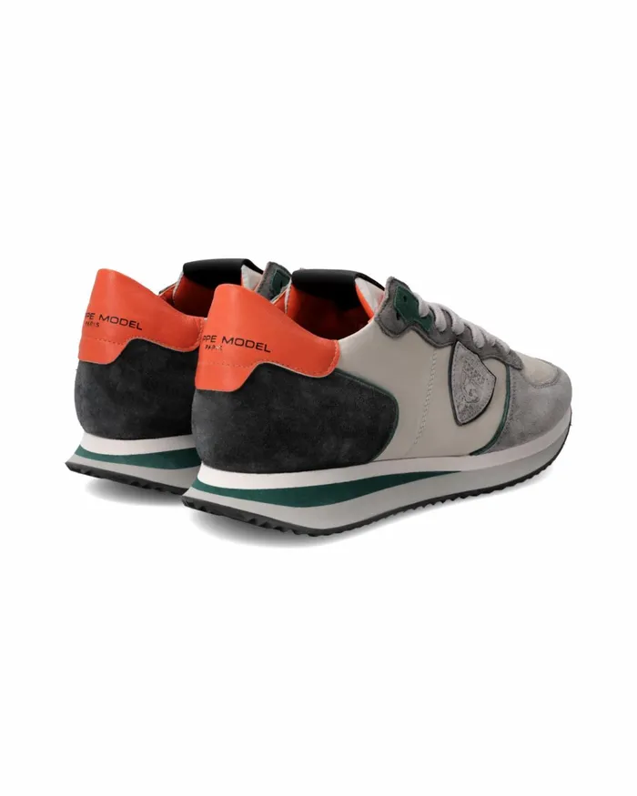 Men Trpx Sneakers Gray Shoes Philippe Model Paris Low