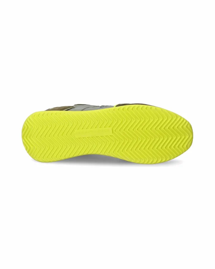 Men Trpx Sneakers Khaki GreenYellow Shoes Philippe Model Paris Casual