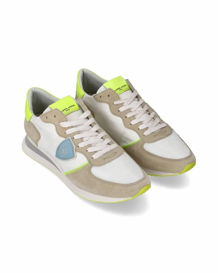 Men Trpx Sneakers White And Beige Shoes Philippe Model Paris Low
