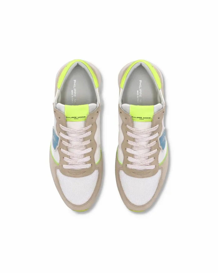 Men Trpx Sneakers White And Beige Shoes Philippe Model Paris Low