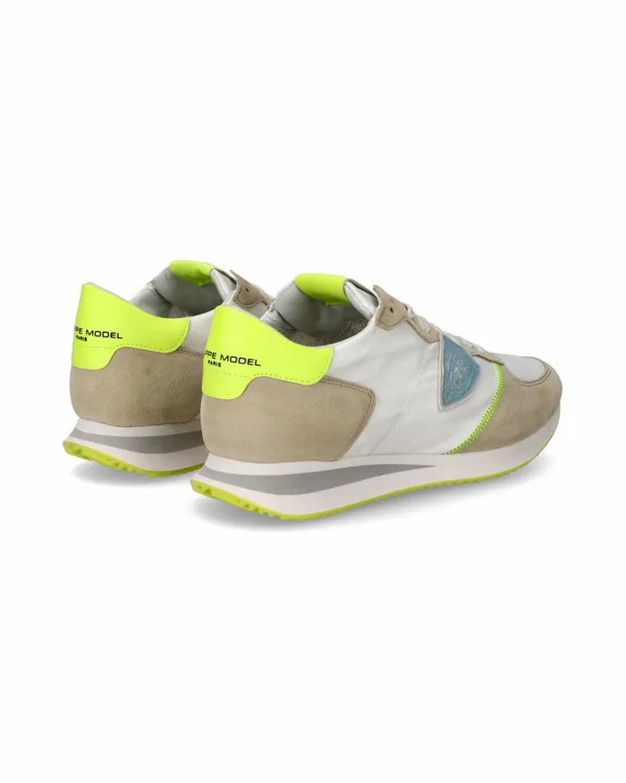 Men Trpx Sneakers White And Beige Shoes Philippe Model Paris Low