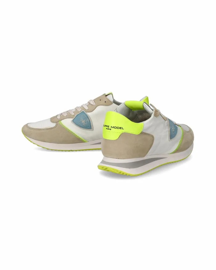 Men Trpx Sneakers White And Beige Shoes Philippe Model Paris Low