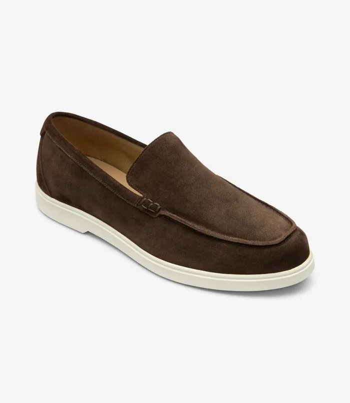 Men Tuscany Chocolate Brown Suede Loake Loafers Men Tuscany Chocolate Brown Suede Loake Loafers