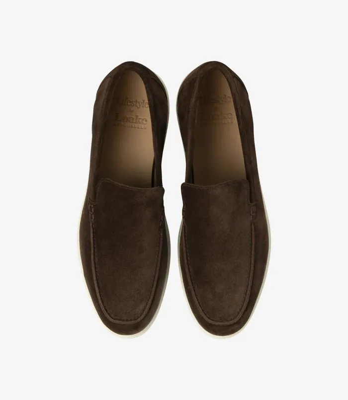 Men Tuscany Chocolate Brown Suede Loake Loafers Men Tuscany Chocolate Brown Suede Loake Loafers