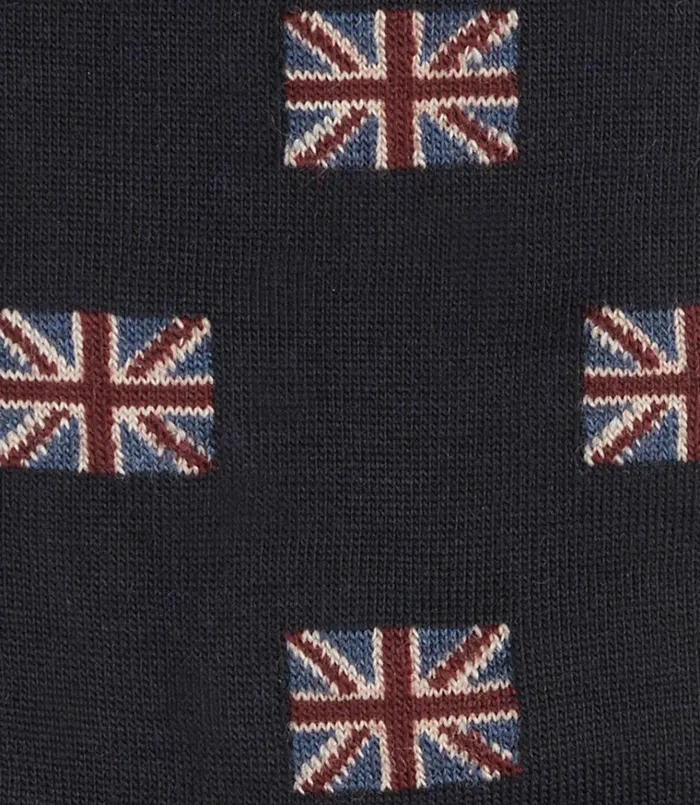 Men Union Jack Socks Navy Loake Socks