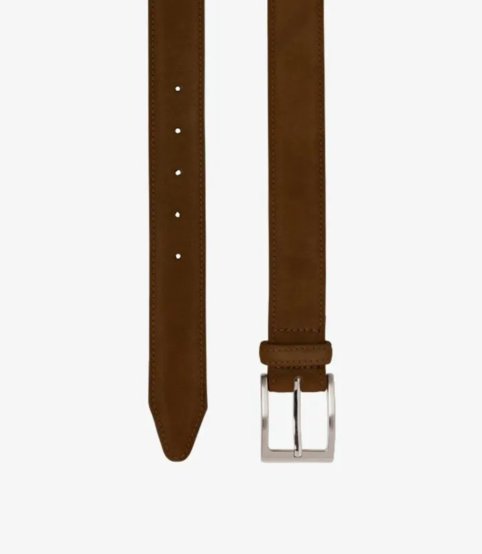 Men William Belt Brown Suede Loake Casual Belts