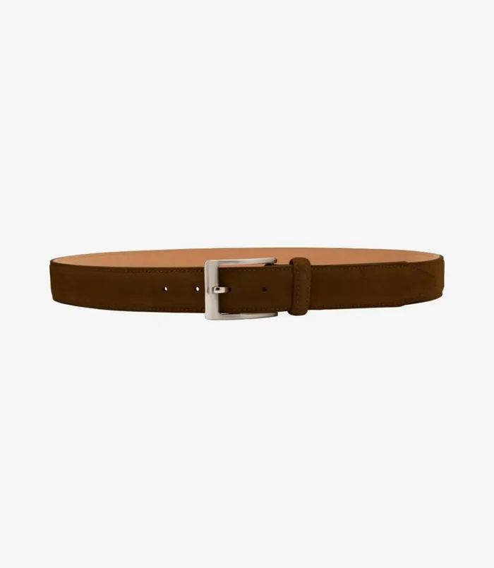 Men William Belt Brown Suede Loake Casual Belts Men William Belt Brown Suede Loake Casual Belts