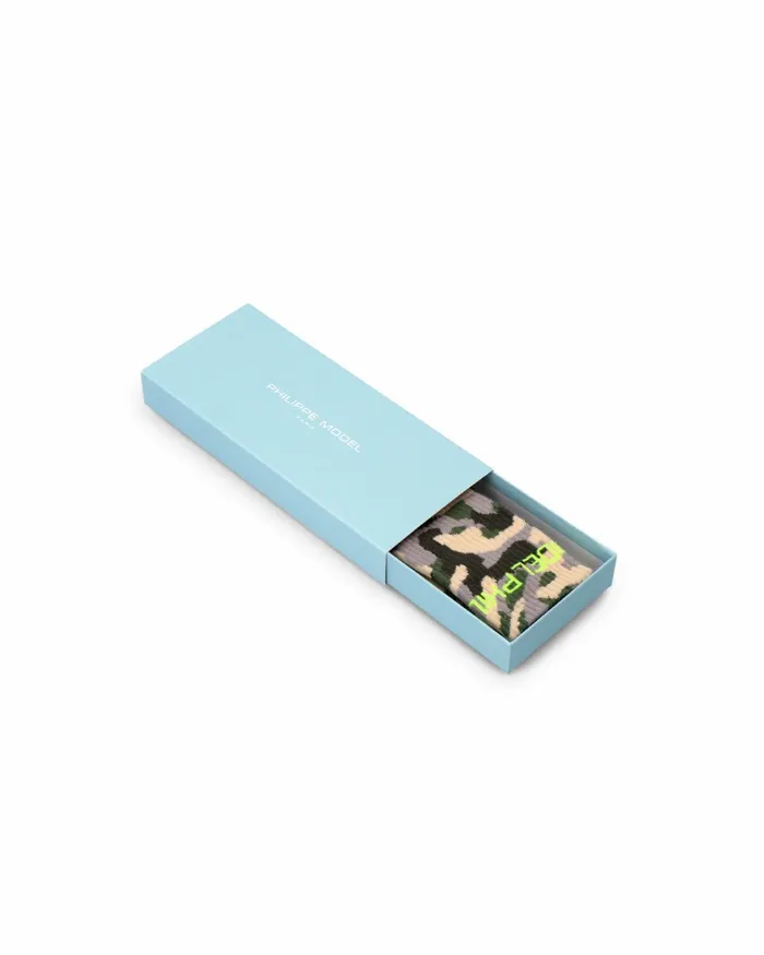 MenWomen Chaussette Antoine In Cotton Sand Green UNISEX Philippe Model Paris Socks