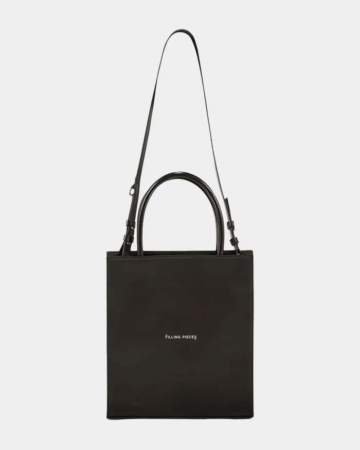 MenWomen Filling Pieces Bags and Leather Goods Tote Bag Medium Nylon Black