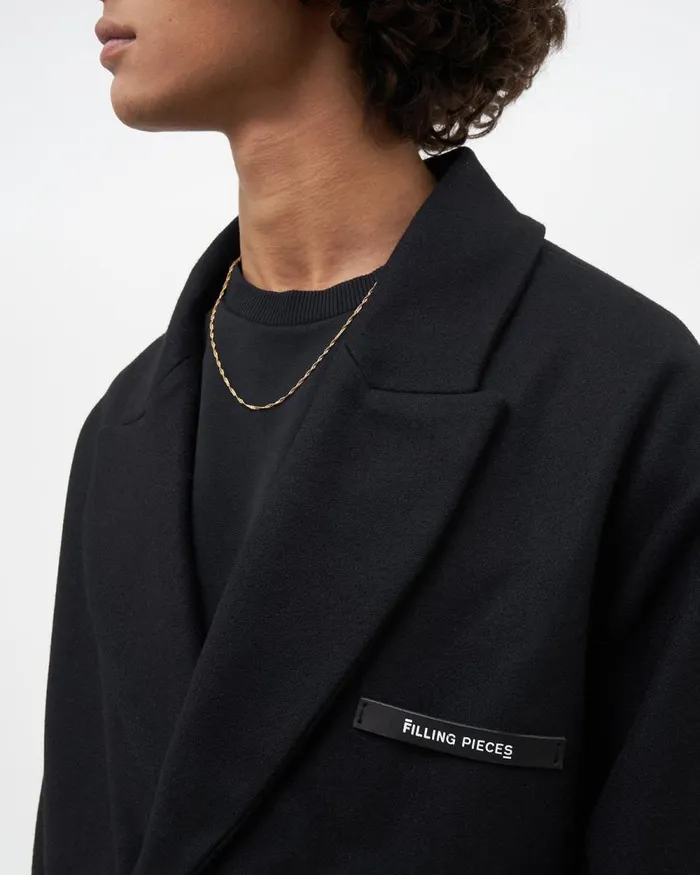 MenWomen Filling Pieces Coats and Jackets Studio Wool Coat Black