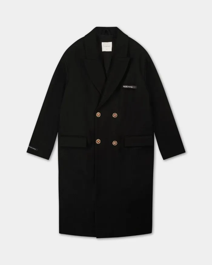 MenWomen Filling Pieces Coats and Jackets Studio Wool Coat Black