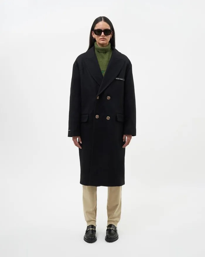 MenWomen Filling Pieces Coats and Jackets Studio Wool Coat Black