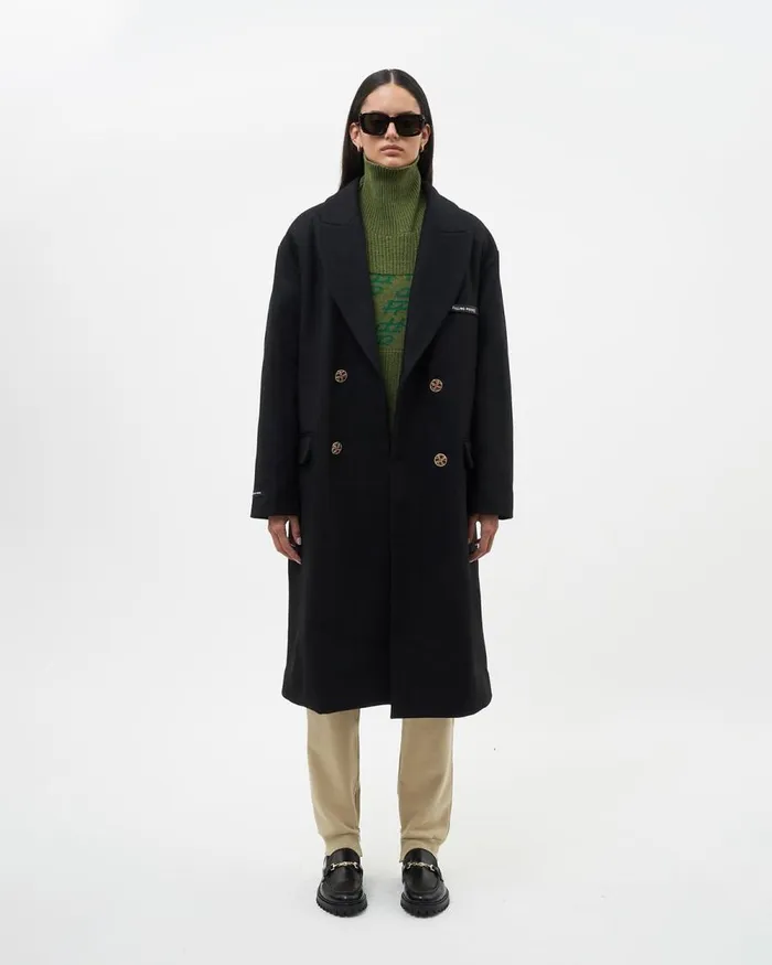 MenWomen Filling Pieces Coats and Jackets Studio Wool Coat Black