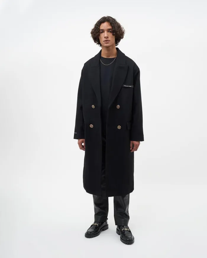 MenWomen Filling Pieces Coats and Jackets Studio Wool Coat Black
